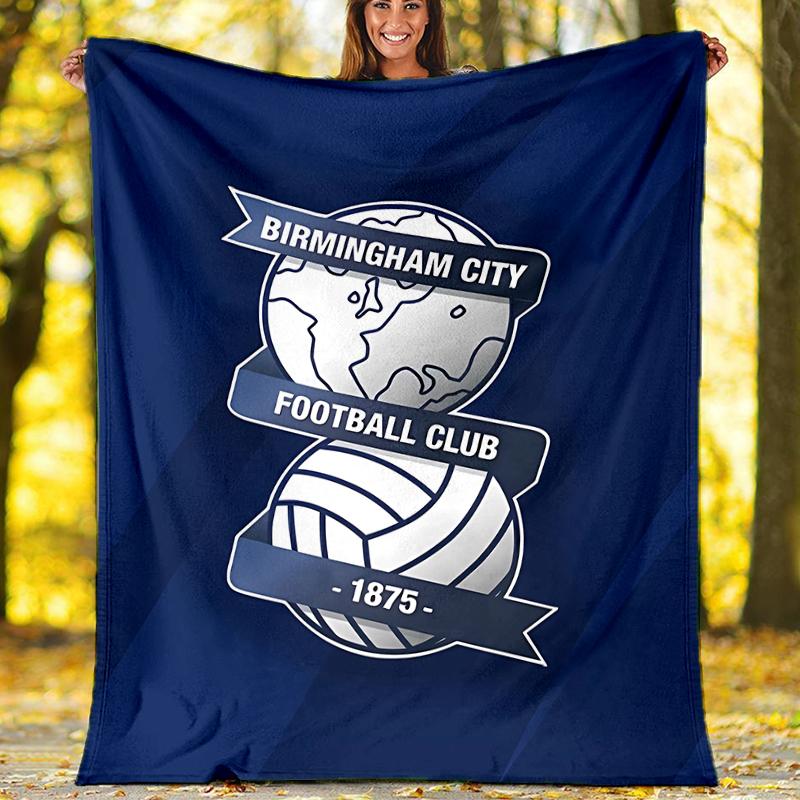 BIRMINGHAM CITY LOGO printed throw blanket—soft,warm;versatile blanket for all seasons—perfect as &air-conditioning throw,nap blanket
