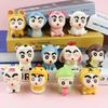 12pcs/Set Animal Crayon Shin-chan Action Model Mini Figurine Toy Cartoon Cute Collectible Model Doll Fans Birthday Gifts