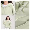 MJ STYLE Women's Casual Loose Fit Short Hooded Zip-Up Sweatshirt