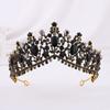 Vintage Black Crystal Bridal Crown Royal Queen Bride Tiaras Headdress Prom Wedding Hair Jewelry Head Ornaments