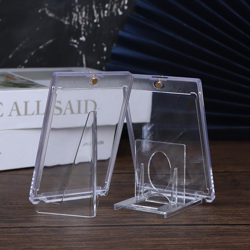 1 комплект 35PT магнитный держатель для карт поддержка карты протекторы жесткие пластиковые рукава торговый дисплей кейс спортивная карта Yugioh