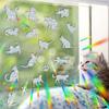 Christmas Rainbow Prism Static Cling Glass Stickers PVC Halloween Window Stickers Sun Catcher Decorative Films