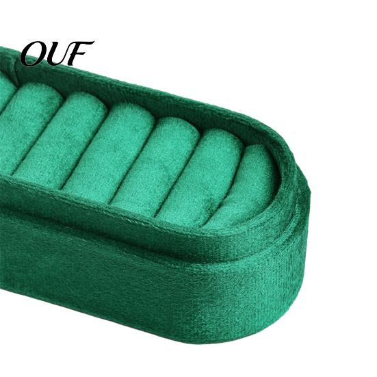 Gift Idea for Jewelry Storage Velvet Box, Multiple Slots Portable Organizer, Prevent Compact Box Daily Use Scratching Soft Lining Case Home