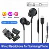 Для Samsung Type USB C Наушники-вкладыши с микрофоном 3,5 мм Наушники Проводная гарнитура Для Samsung Galaxy S24 S23 S22 S21 Ultra Note 20 A13 A14 A34 A54 A72 A73