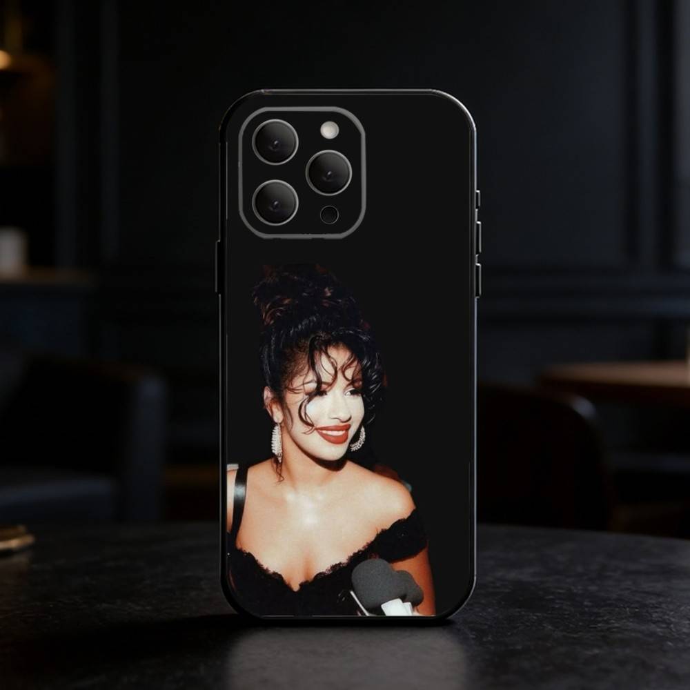 Singer Selena Quintanilla Phone Case For iPhone 17,16,15,14,13,12,11 Plus,Pro,Max,Mini Silicone black Soft Cover