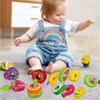Wooden Animals Caterpillar Eat Fruits String Threading Beads Montessori Toddler Preschool Activities Lacing Toys for Kids