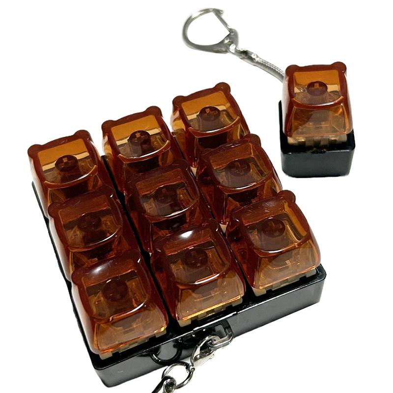 1/9 Keys Mechanical Keyboard Axis Tester Button Keycap Keychain Keyboard Keychain Toy Finger Keyboard Caps Toy