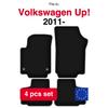 Basic Velour Car Floor Mats For Volkswagen Up! Hatchback (2011-)