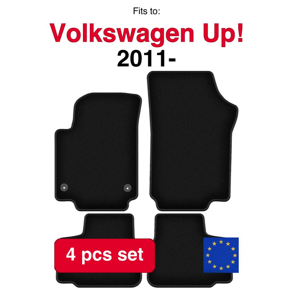 Basic Velour Car Floor Mats For Volkswagen Up! Hatchback (2011-)