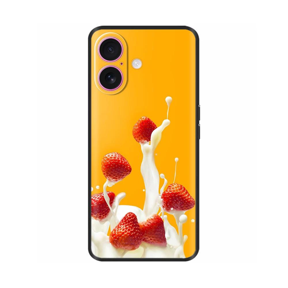 Для iPhone 16 Чехол 16 Pro Силиконовый ТПУ Черный Матовый Чехол для Телефона Для Apple iPhone 16 Pro Max Чехол-Бампер для iPhone16 Plus