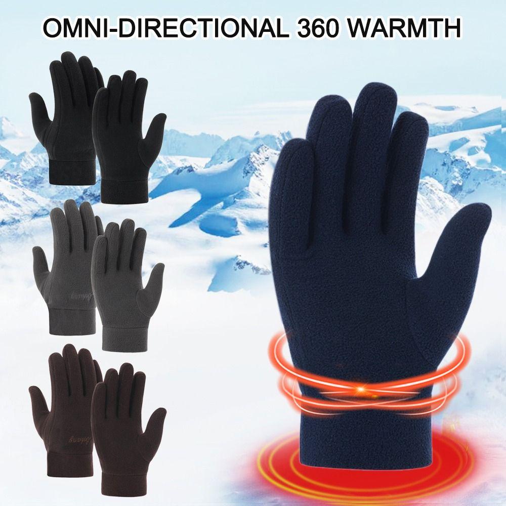 Driving Gloves Fleece Outdoor Sport Full Finger Mittens Thick Plush Women Gloves Furry Warm Mitts