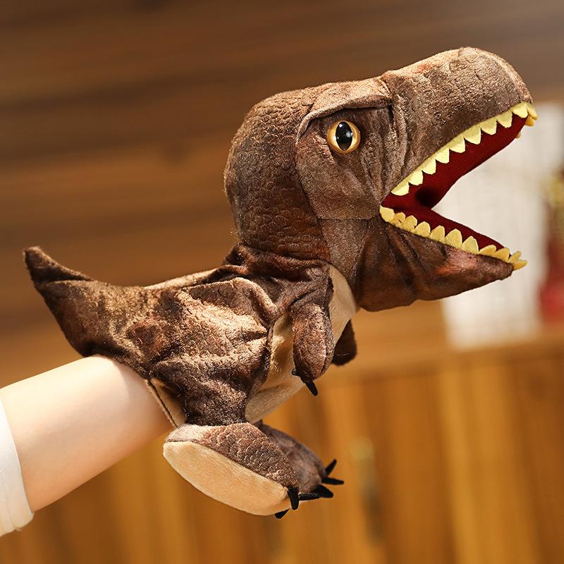 Cute Plush Hand Puppets for Kids - Dinosaur T-Rex Whale Crocodile Glove Toy Dolls Multi-Style