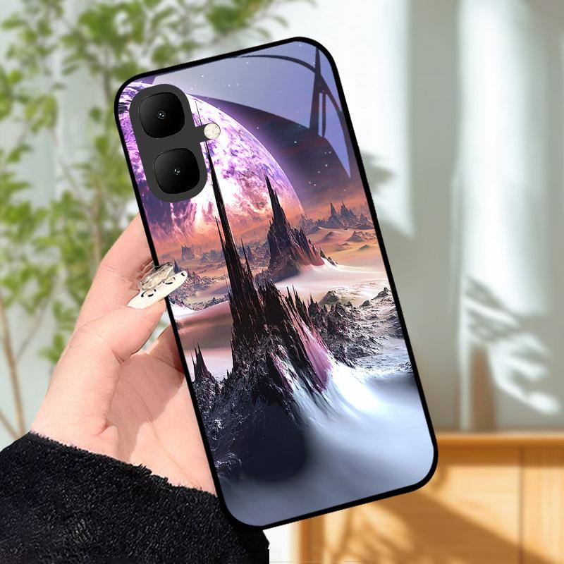 Для Infinix Smart 10 X6725 Чехол Закаленное Стекло Ударопрочная Задняя Крышка Чехлы Для Телефона Для Tecno Pop 10 Защитный Чехол Для Камеры Fundas