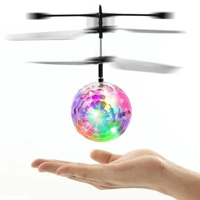 LED Flying Ball Infrared Induction Aircraft Gesture Control Toys Luminous Flight Balls Electronic Colorful Light Mini Helicopter