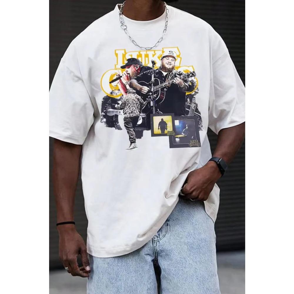 Summer Hot Sale Retro 2026 Luke Combs Graphic T Shirt Men Women Hip Hop Streetwear Oversized T-shirt Short Sleeve Casual Clothing
