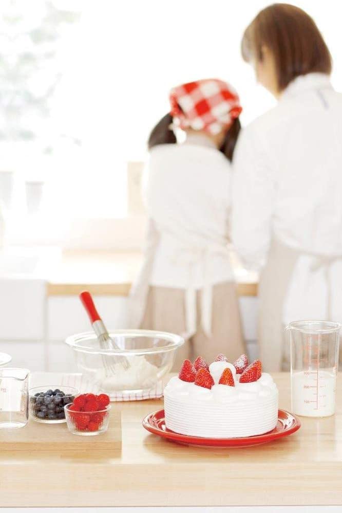 Iwaki AGC Techno Glass Heat Resistant Glass Bowl Round Outer Diameter 25cm Safe Wide Mouth Design for Easy Mixing of Ingredients Low Center of Gravity