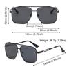 Big Metal Frame Gradient Sunglasses Classic Driving Oversized Square Sunglasses UV400 Protection Traveling Shades