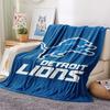 Detroit Lions Print Flannel Blanket, High quality Comfortable for All Seasons, Home Decor, Warmth and Comfort, Perfect for Christmas Gifts