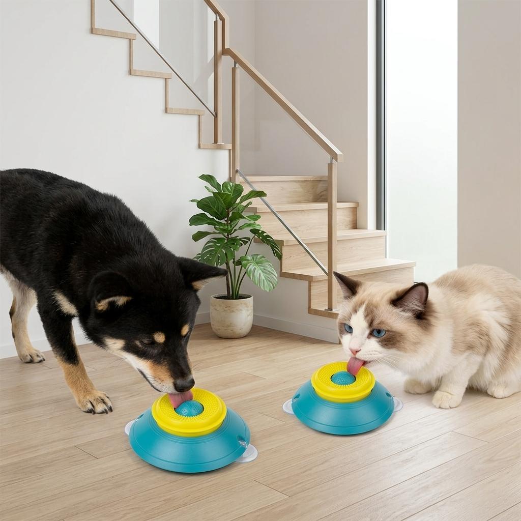 Pet Anti Tip Slow Feeder Bowl Licking Puzzle Toy for Dogs Cats