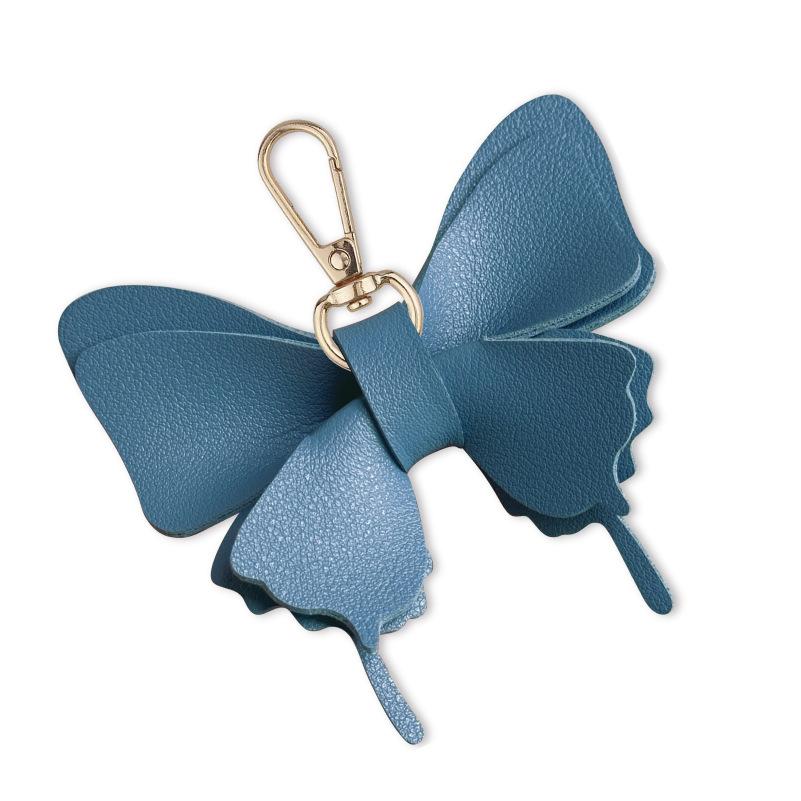 Подвеска-брелок в виде бабочки, корейский ПУ кожа, шарм для сумки в виде бабочки, аксессуары для багажа, автомобильный брелок-шарм