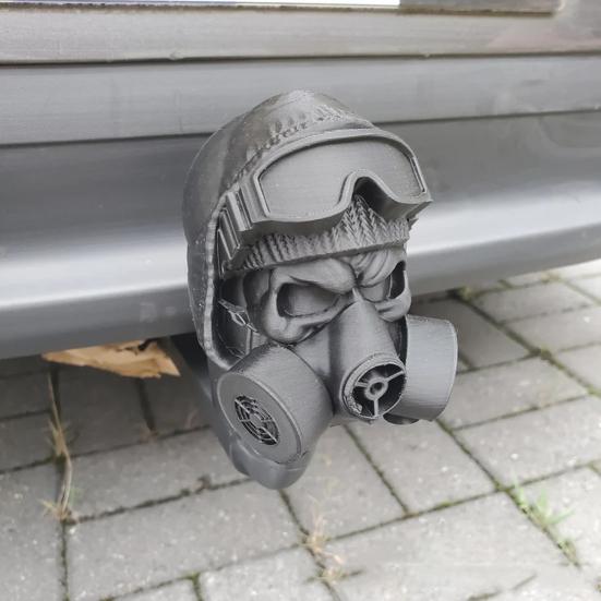 Чехол для прицепа со стальным шлемом и противогазовой маской Чехол для прицепа в форме забавные чехлы для прицепного устройства Аксессуары для буксировщиков и автофургонов