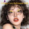6 шт. Хэллоуин Паук Блестящие Веснушки Тату на Лицо, Хэллоуин Макияжные Наклейки на Лицо, Аксессуары для Костюма на Рейв (Паучье целование)
