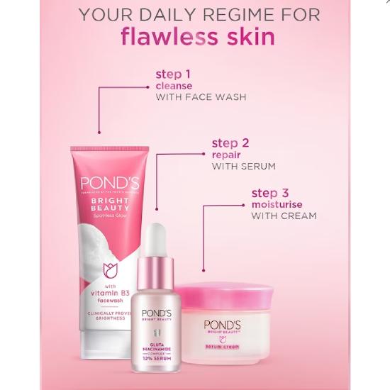 POND'S Антипигментационная сыворотка Bright Beauty для безупречного сияния с 12% комплексом глута-ниацинамида