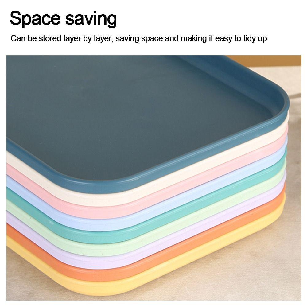 Multiple Colors Tray Plastic Food Bread Pan Nordic Storage Tray  Kitchen Supplies