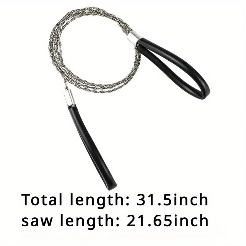 Portable Stainless Steel Wire Saw With Finger Handle Outdoor Camping Hiking Pocket Manual Cutting Chain Saws Survive Tool