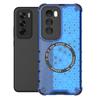 For Oppo Reno12 Pro 5G (Global) Magnetic Case Honeycomb Texture Double Layer TPU+PC Phone Cover