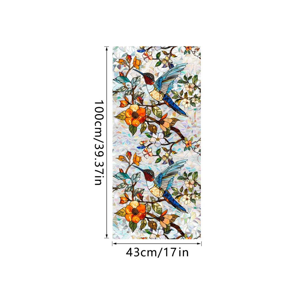 PVC Flower Window Electrostatic Stickers Privacy Protection Static Cling Decoration Reusable Glass Decals for Home Bathroom