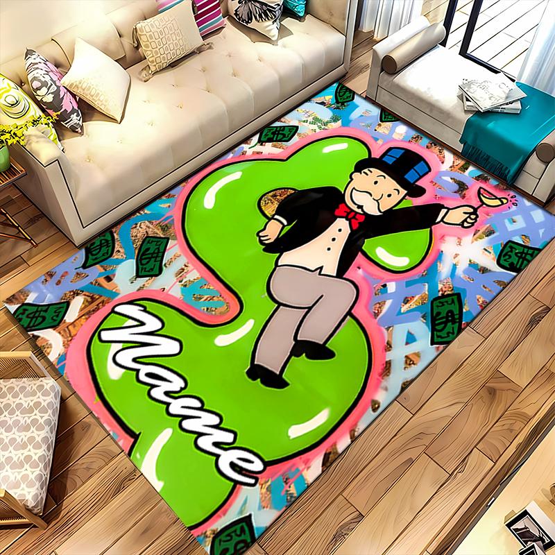 Custom personalization Mr. Monopoly Area Rug - Perfect For Kitchen, Bathroom,Laundry Room Decor Large Size Available,Gift All Seasons