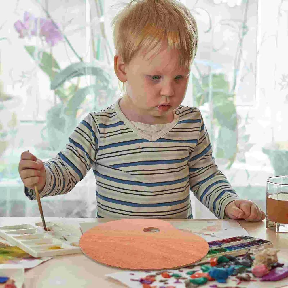 Painting Color Oil Paint Palette Wooden Artist Paint Tray Practical Acrylic Pallets  for Art Supply