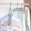 5 шт. Сверхпрочные складные пластиковые вешалки с 9 отверстиями - Противоскользящие, компактные органайзеры для шкафа, многоцелевые вешалки для одежды