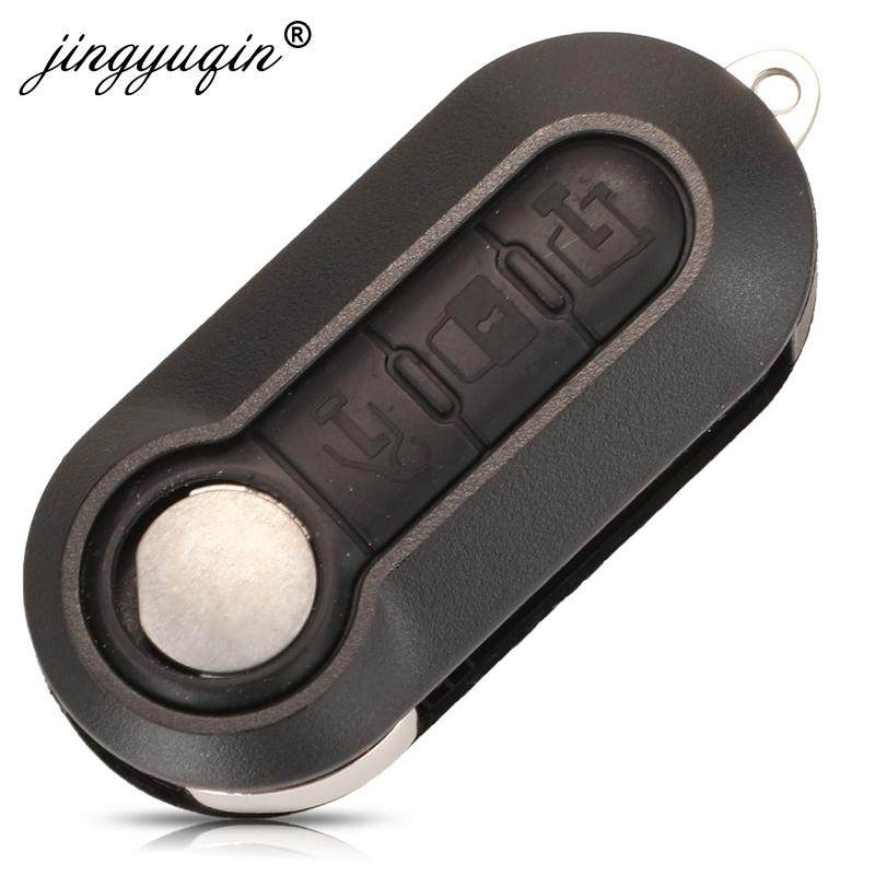 Jingyuqin S 2/3 кнопки Пустой корпус ключа зажигания для Fiat 500 Panda Punto Bravo Ducato Peugeot Boxer Citroen Jumper Авто