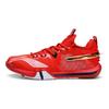 Li-Ning Кроссовки для бадминтона Ground Flight Swirl Print Shock Absorbing, нескользящие, износостойкие, дышащие, низкие, мужские, красные, синие, AYAR013-3