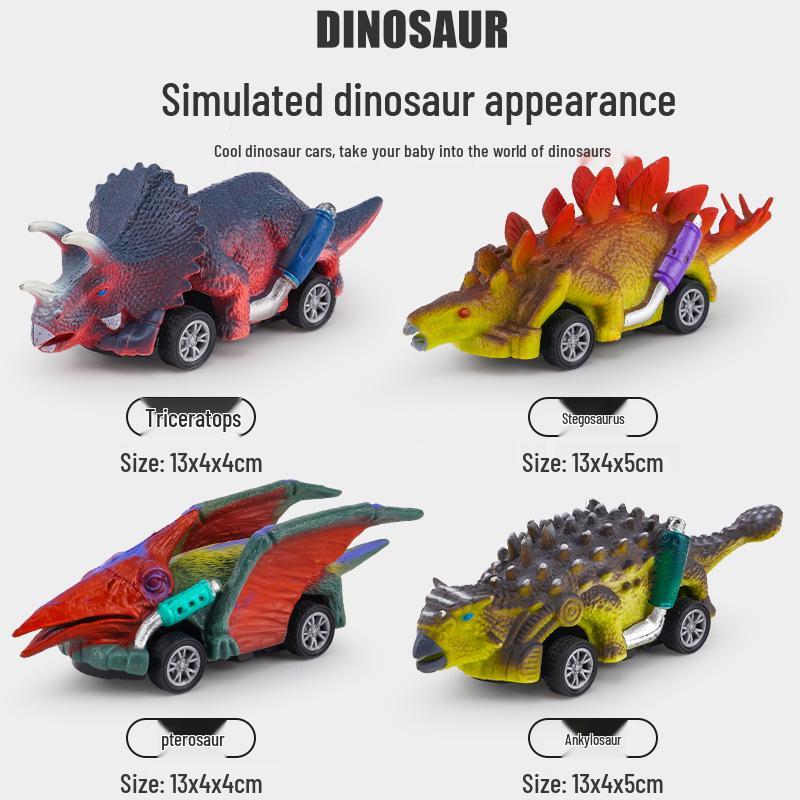 Douyin Kids Dinosaur Pull-Back Car Toy Model for Boys