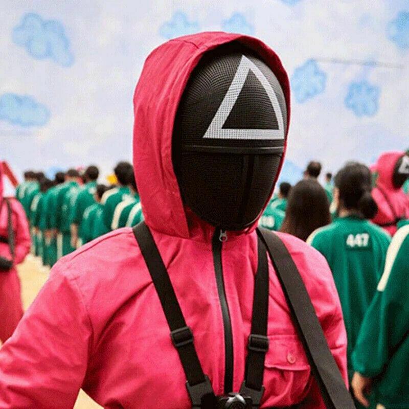 Маска для косплея игры «кальмар» квадратный круг треугольник игра «кальмар» маски анфас