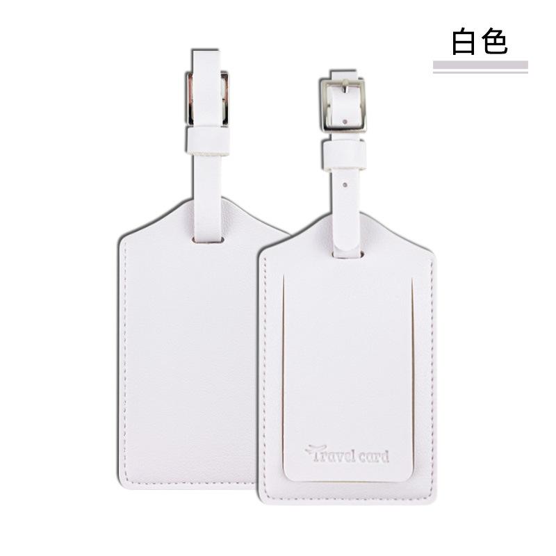 Квадратная пряжка Кожаная бирка для багажа Карта против потери Кожа PU Багажная бирка Посадочный талон