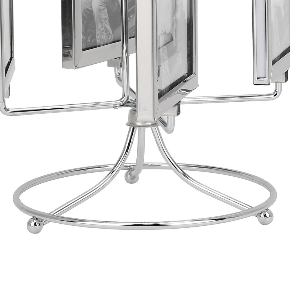 Металлическая вращающаяся фоторамка для дома, вращающаяся рамка для меню ресторана для фото 4x6 дюймов