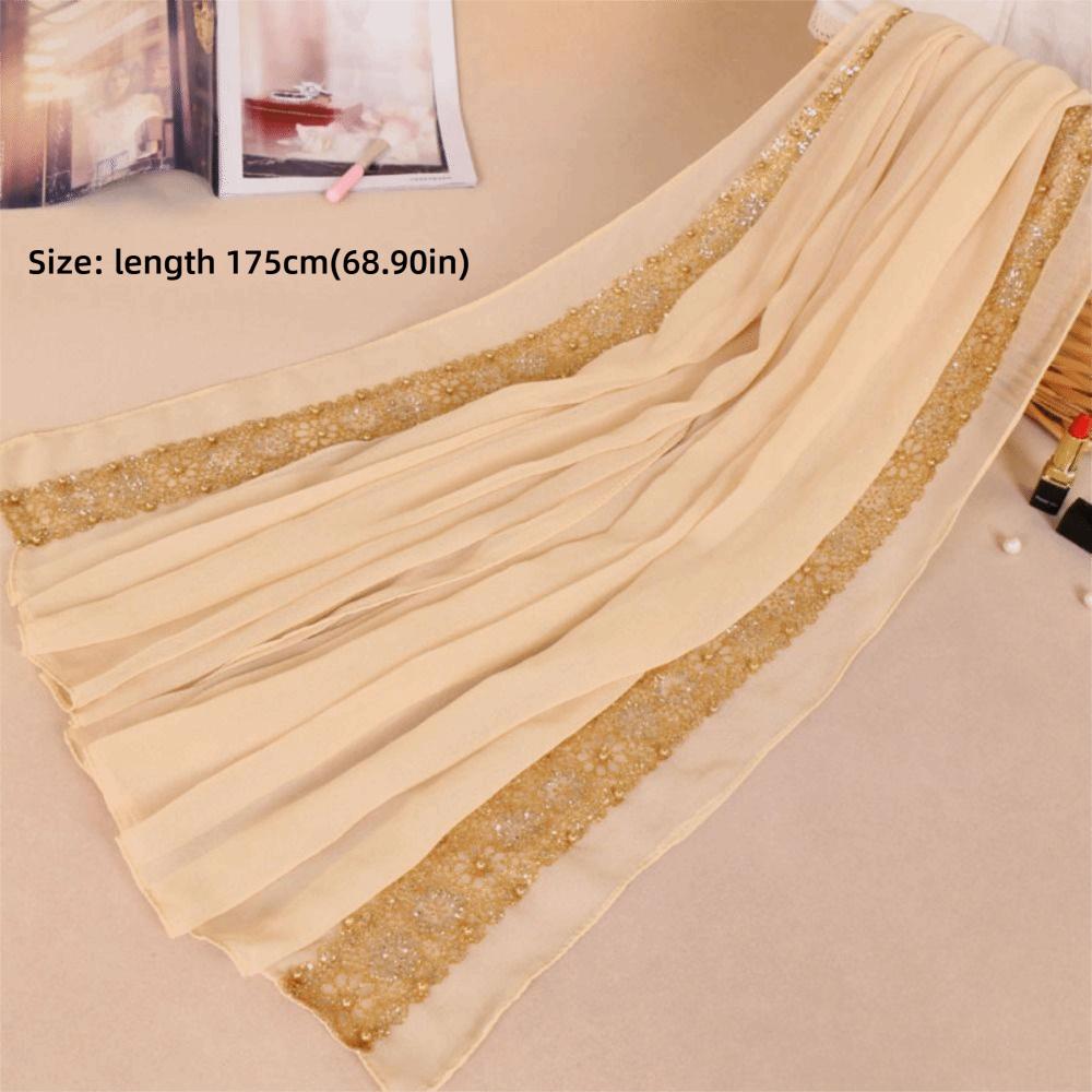 Multicolor Chiffon Headscarf Chiffon Material Malaysian Scarf Trendy Women Headwear Gift