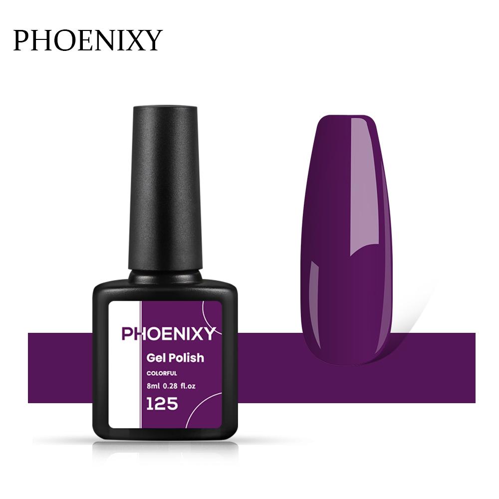 PHOENIXY, 60 цветов, гель-лак для ногтей, долговечный гель-лак, верхнее базовое покрытие, полуперманентный гель-лак, дизайн ногтей «сделай сам»