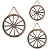 Wood Wagons Wheel Decorative Wooden Wheels Old Western Style Wagon Wheels Decor Vintage Rustic Wall Hanging Wood Cartwheel