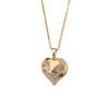 Fashion Heart Shape Pendant Necklaces for Women Zirconia Necklace Wedding Party Jewelry Accessories