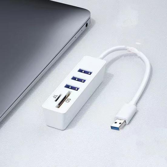 USB-хаб Многофункциональная док-станция Plug and Play Высокоскоростная передача данных USB2.0 Кардридер SD/TF 5-в-1 Многопортовый адаптер