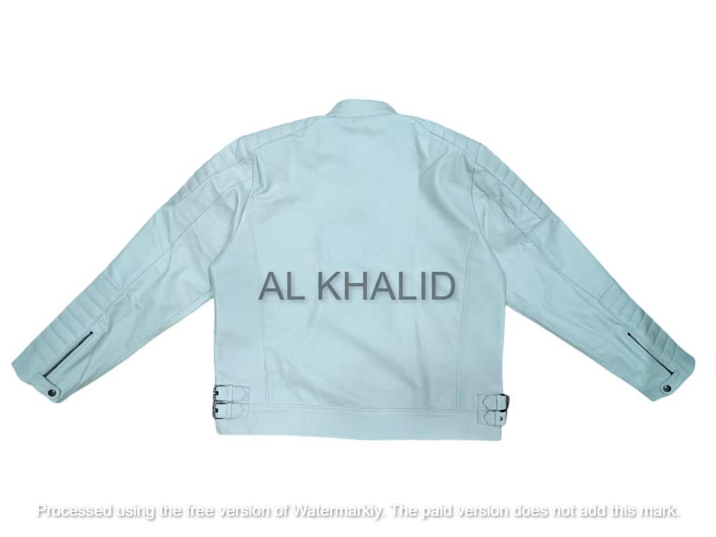 Куртка мужская из натуральной кожи ягненка, ручной работы, белая, стильная, подлинная