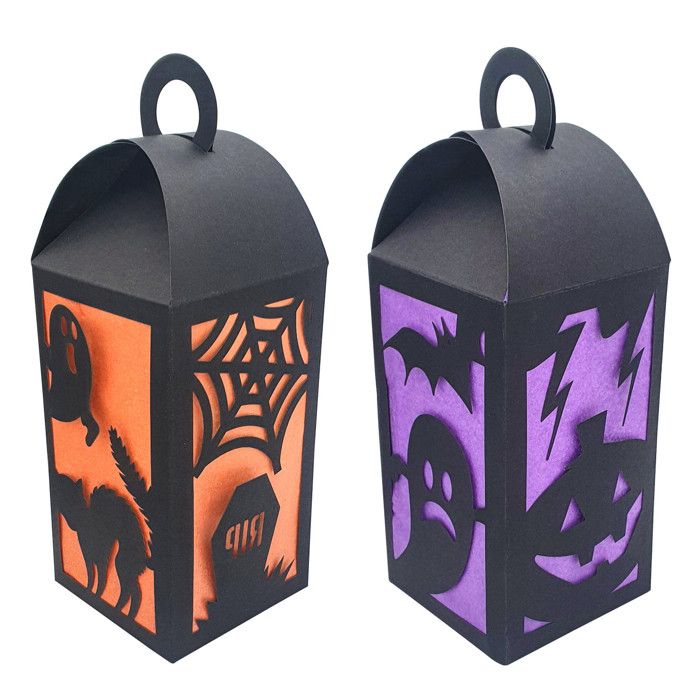 MégaCréa DIY - Lanternes en papier Halloween 9 x 25cm 2 pièces