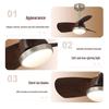 OEING Walnut Retro Silent Ceiling Fan Light