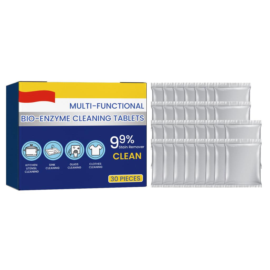 Многофункциональные таблетки для чистки с биоэнзимами Стиральная машина Чистка белья Шипучие таблетки Ткани Одежда Чистый
