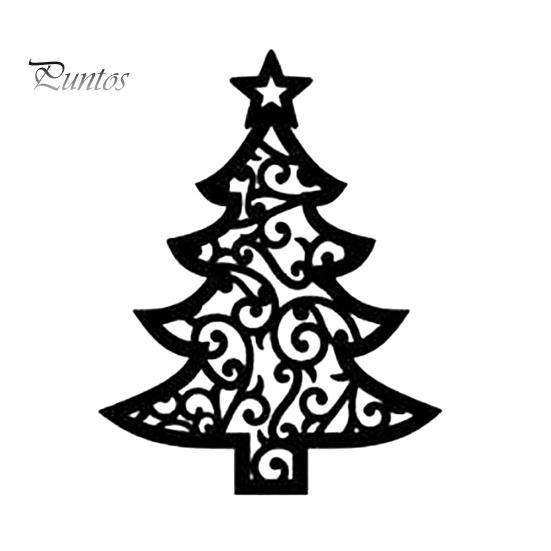 Рождественская елка Вырубной штамп DIY Скрапбукинг Тиснение Бумага Карты Трафарет Форма Декор